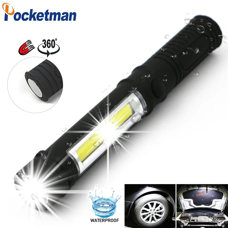 

Mini Portable Flashlights Working Inspection Torches COB LED Multifunction Maintenance Handlight Magnetic Base Lighting Lantern