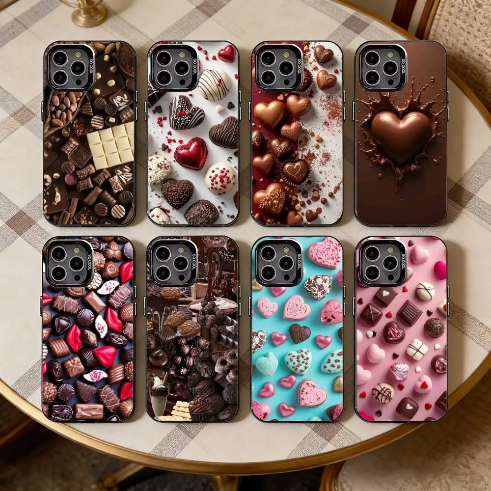 

C-Chocolate-TE Black Candy silver phone case Phone Case For iPhone17,16,15,14,13,12,11 Plus,Pro Max