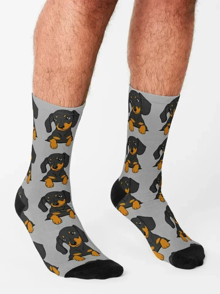 Dachshund Puppy in Your Pocket Grey Socks warm winter professional running basketball summer Boy Socks Women's