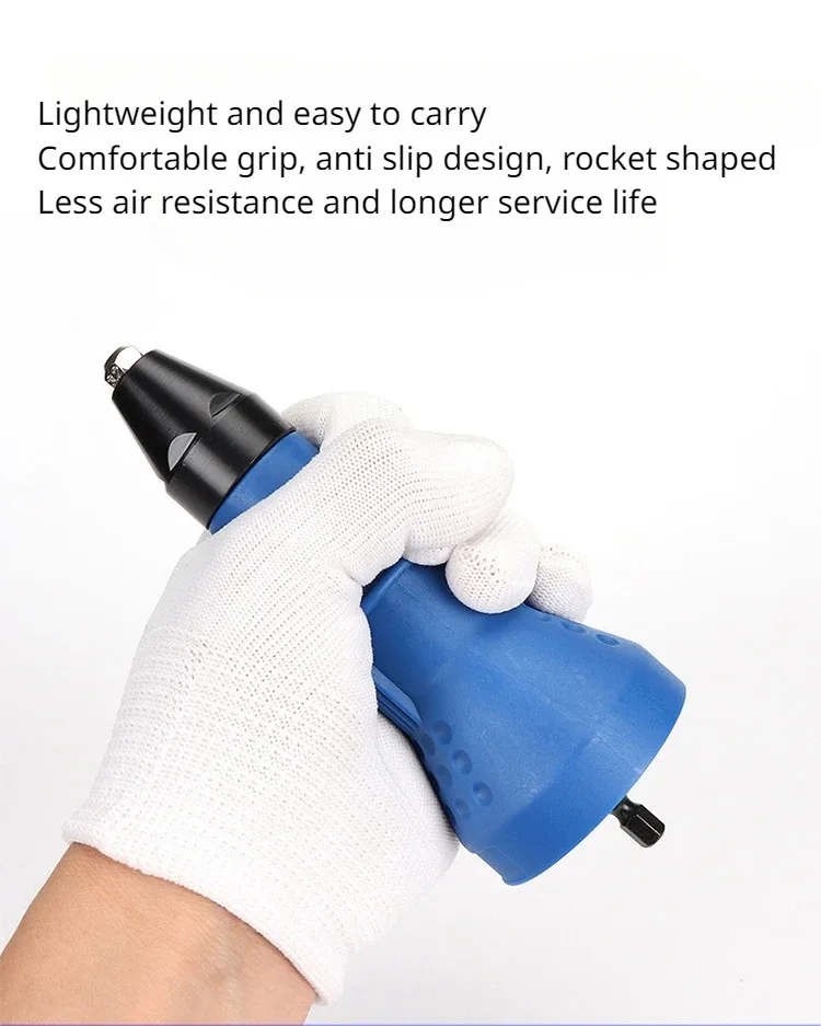 الكهربائية جوزة برْشام بندقية التثبيت الملحقات أداة الأساسية سحب سبيكة تحويل رئيس اللاسلكي برشام بندقية الحفر محول الرأس