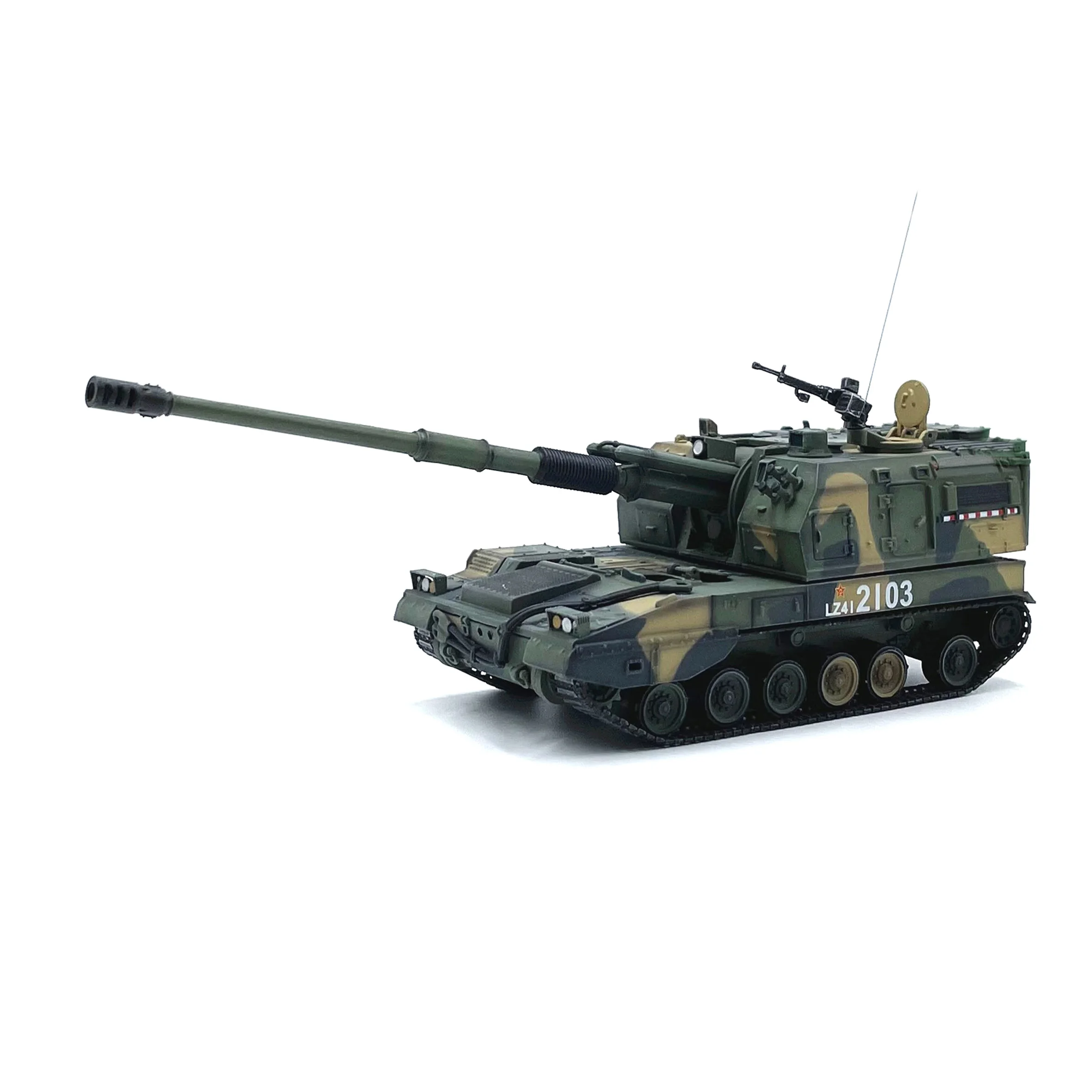 uns-1-72-chinese-plz-05-type-155mm-self-propelled-artillery-jungle-camouflage-finished-product-model