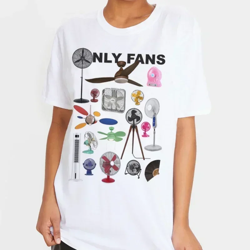 Only Fans Funny T-Shirts Plus Size Women Vintage Fashion Streetwear Graphic Shirt Short Sleeve Humor Tees Y2k Aesthetic Clothes