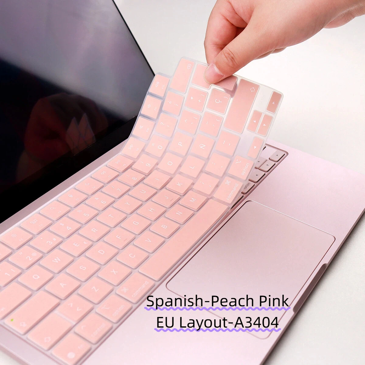 Spanish Solid Colors Keyboard Cover for MacBook Neo 13 inch (A18) Pro 2026 Release Model A3404 512GB With Touch ID, EU Layout