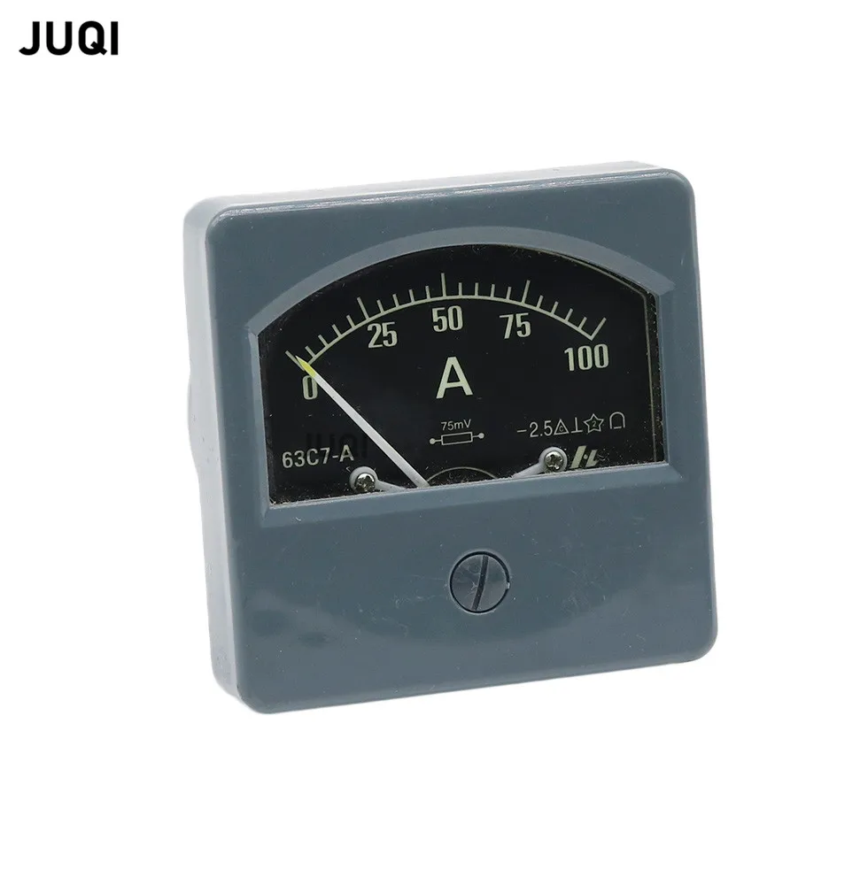 63C7 pointer type marine meter DC ammeter 30A 50A 75A 100A 200A 300A 400A 500A /75mv  marine instrument 80 * 80mm