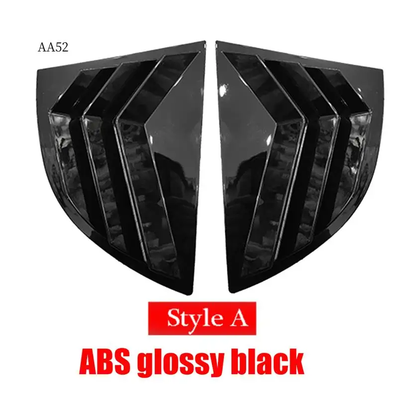 

AS-1Pair Car Rear Window Shutter Cover Trim For Honda Civic Sedan 8Th 2005-2011 Side Louver Trim Panel Vent Sticker