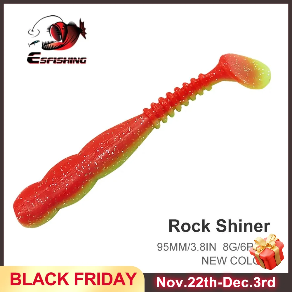 ESFISHING New Color Rock Shiner 95mm 115mm 8g 11g Rock Viber Fishing Lures Sea Bait Soft Trout Bream Bait Pesca