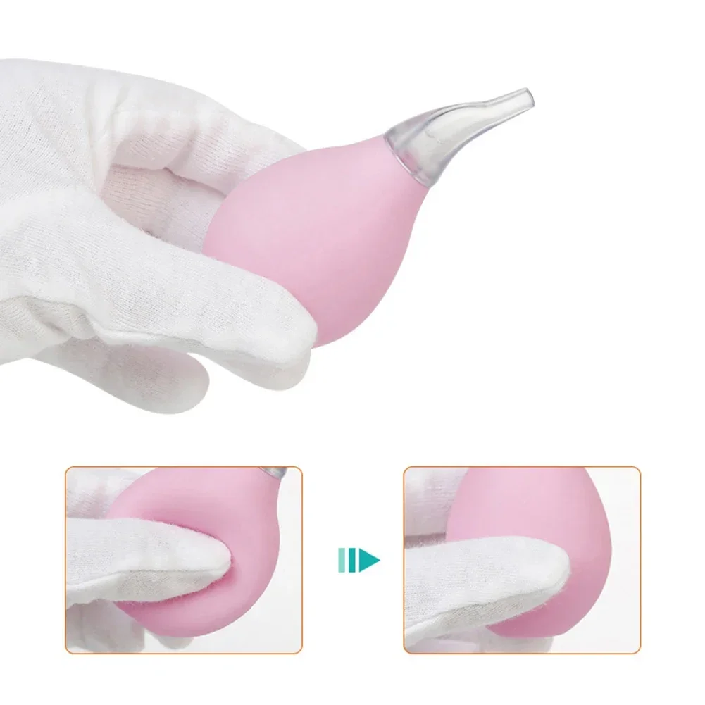 Baby Newborn Nasal Aspirator Suction Soft Tip Mucus Vacuum Runny Nose Cleaner  Droplet Type PVC Pump Type Nasal Mucus Cleaning