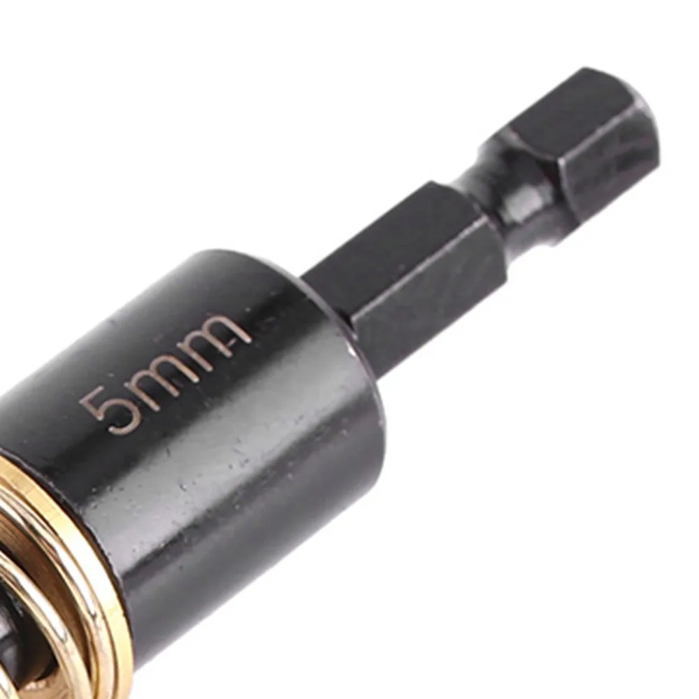 2Pcs 5mm & 1/4 Inch Self Centering Drill Bit 1/4 Inch Hex Shank For Wood and Plastic Center Drill Bit Set Spring-Loaded Guide