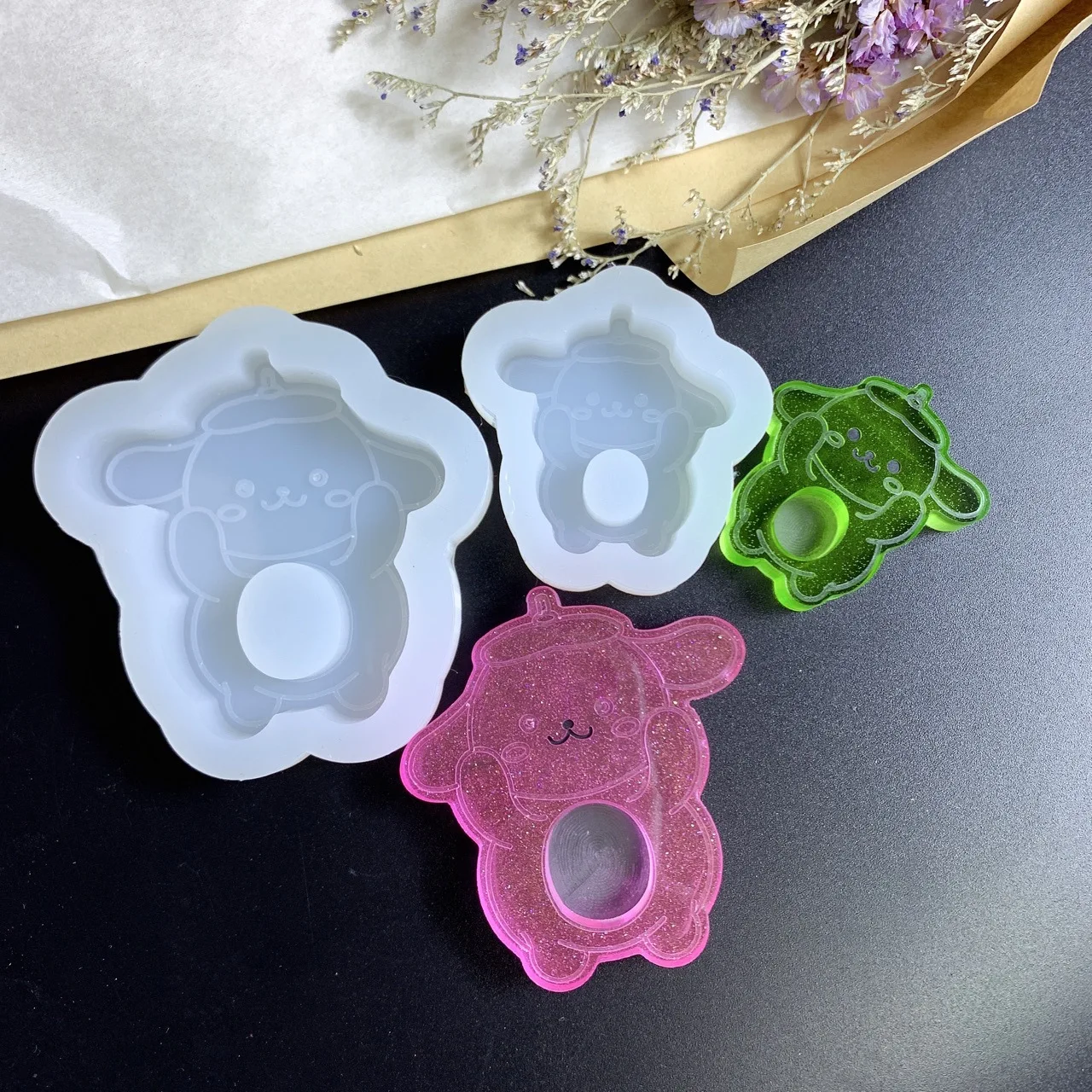 

DIY Dog Shaped Silicone Epoxy Resin Mold Jewelry Tools Quicksand Molds Jewelry Keychain Moulds