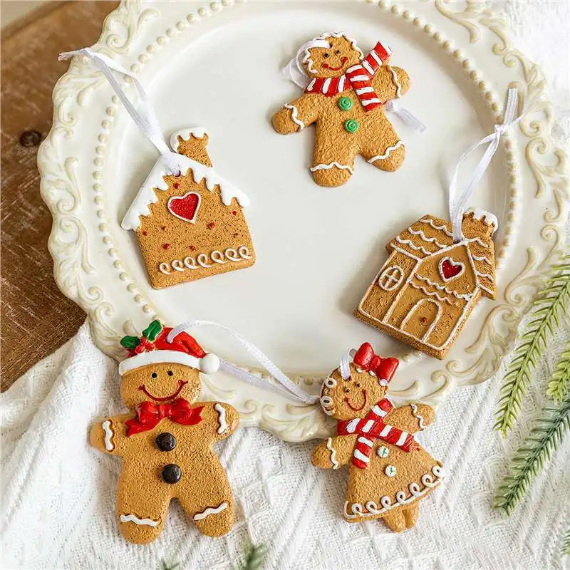 

Пряничный человечек, елочные украшения, подвесные украшения для рюкзака, брелок «сделай сам», семейная комната, платье для мальчиков и девочек, Рождественский подарок