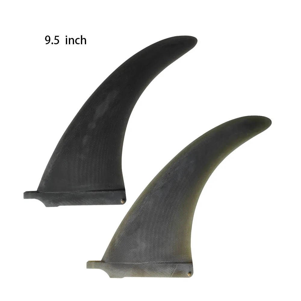 【best price/performance ratio】 9.5 inch Surf Longboard Fins Fiberglass Black color Surfing Fin Surfboard Fin Single Fins