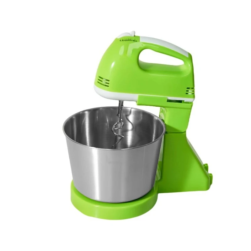 New Cake Flour Handheld Desktop Dough Mixer 7-speed Control Electric Egg Beater Kneading Stainless Steel High Capacity