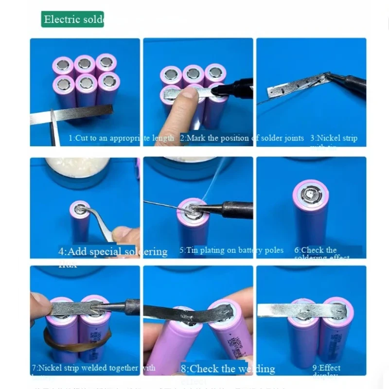 Bild 7: 1 Rolle 10 m 18650 Li-Ionen-Akku vernickelter Streifenverbinder 0,1 mm 0,12 mm 0,15 mm 0,2 mm Battrey-Stecker Punktschweißstahlgürtel