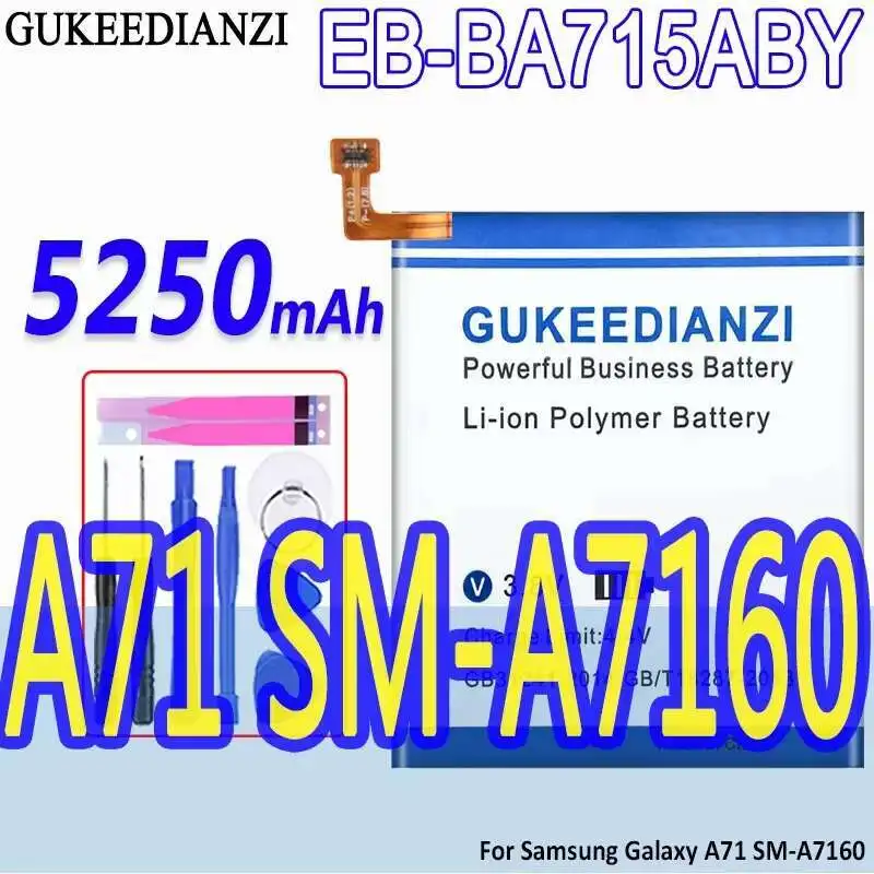 

EB-BA715ABY Аккумулятор для мобильного телефона 5250 мАч, быстрая зарядка, безопасный для Samsung Galaxy A71 SM-A7160