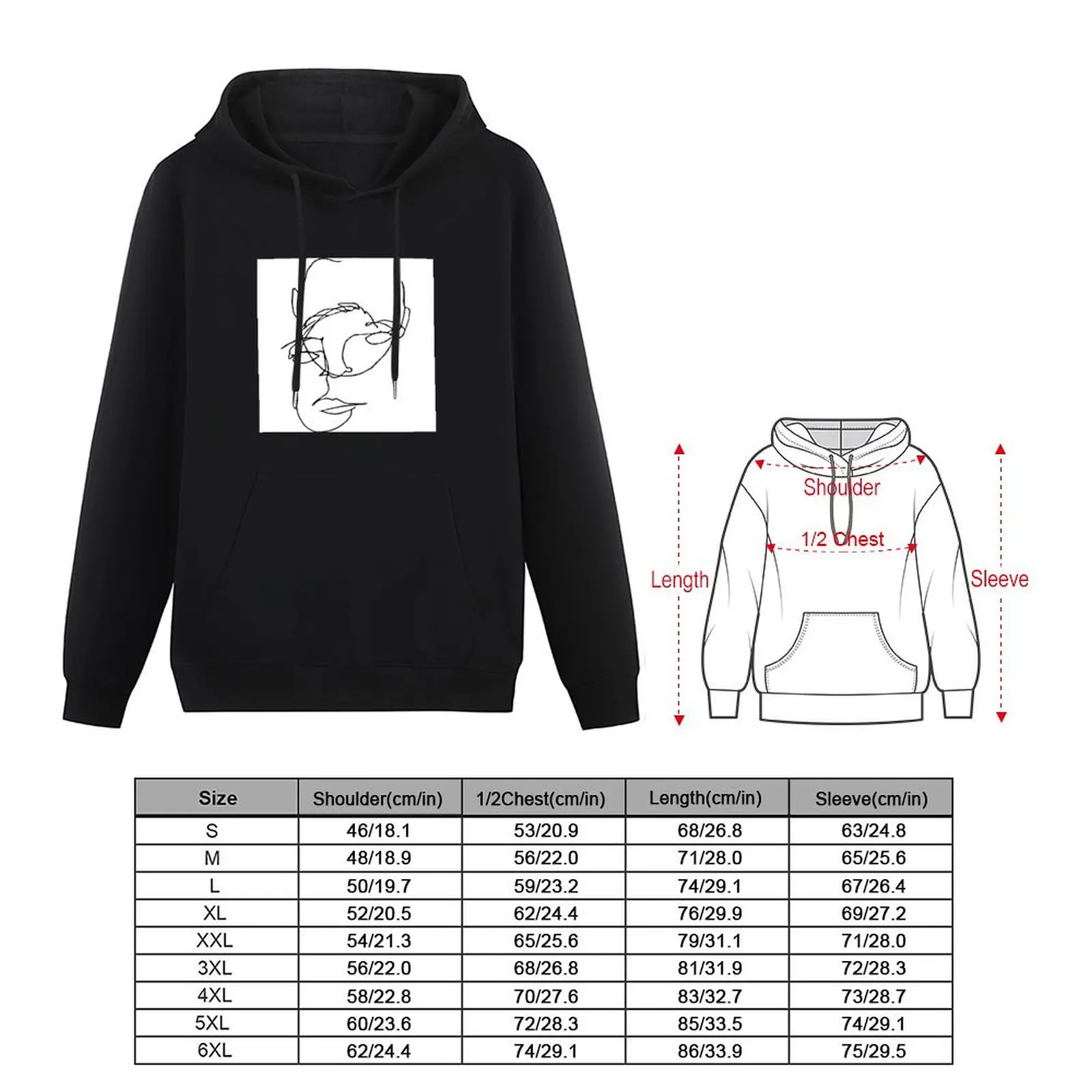 Blind Contour .02 Pullover Hoodie men's sweat-shirt set men's coat autumn new in hoodies & sweat-shirt