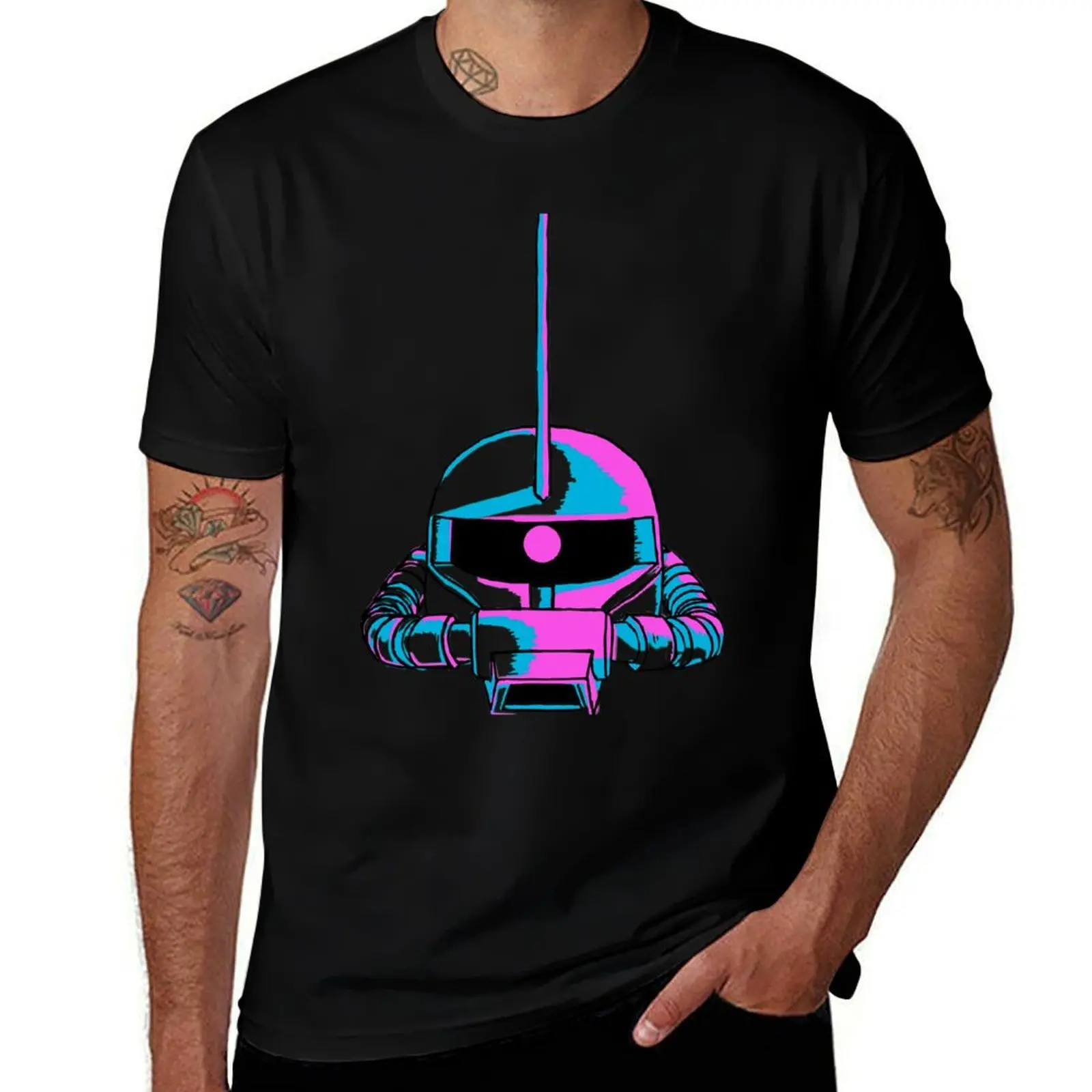 

Zaku Art T-Shirt graphic tee shirt topping Clothing fitted t shirts for men