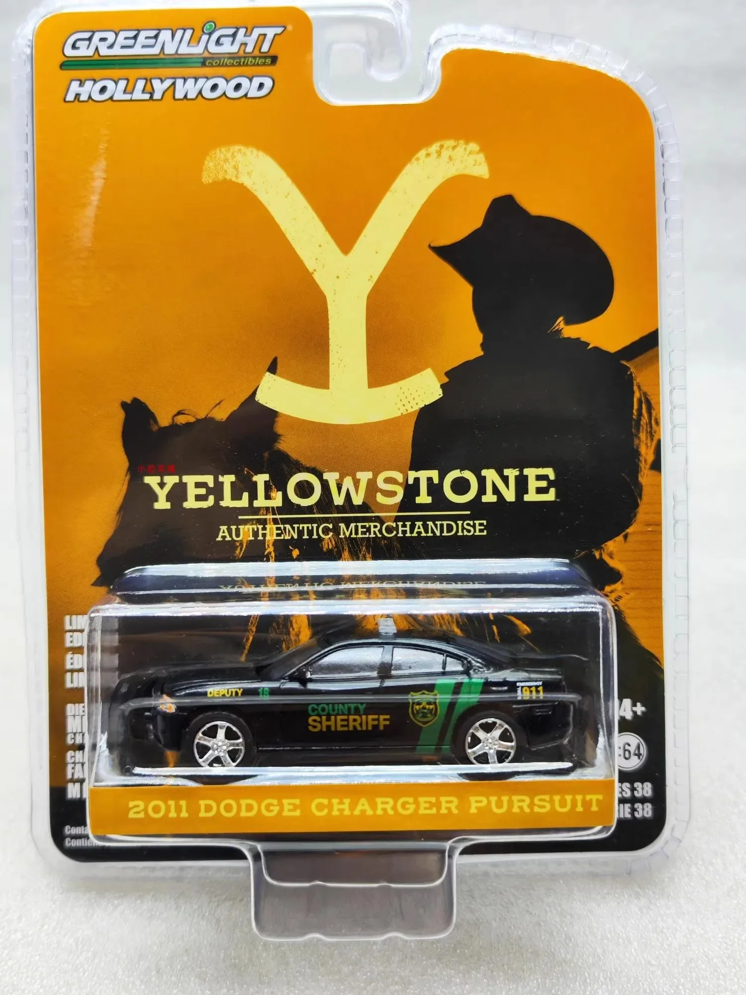 

1:64 Yellowstone - 2011 Dodge Зарядное устройство отлитый под давлением металлический сплав Модель автомобиля игрушки для подарочной коллекции W1228