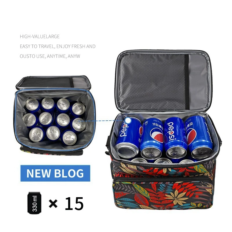 BYMONDY 10L Oxford Cloth Lunch Boxes for Outdoor Picnic Food Meal Lunch Bags Men Women Large Capacity Cooler Bag with Strap