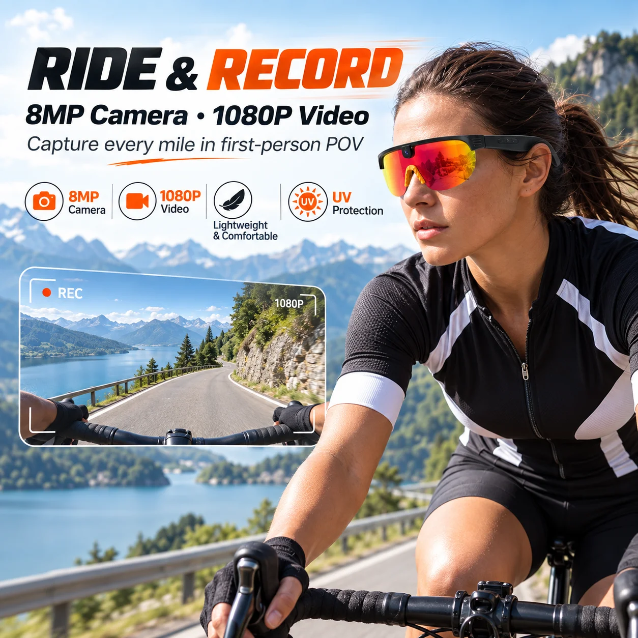AI Smart Glasses Cycling Sungl - Smart Glasses Lens recension och pris
