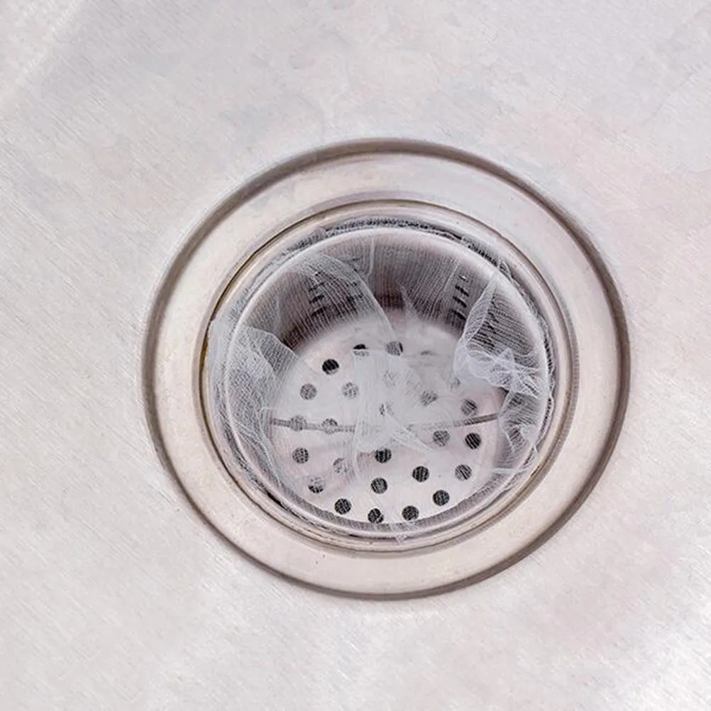 

200Pcs Polyester Sink Drain Strainer Bag Fine Mesh Filter Pouch for Kitchen Restaurant Home Use Block Garbage Hair Odor Free