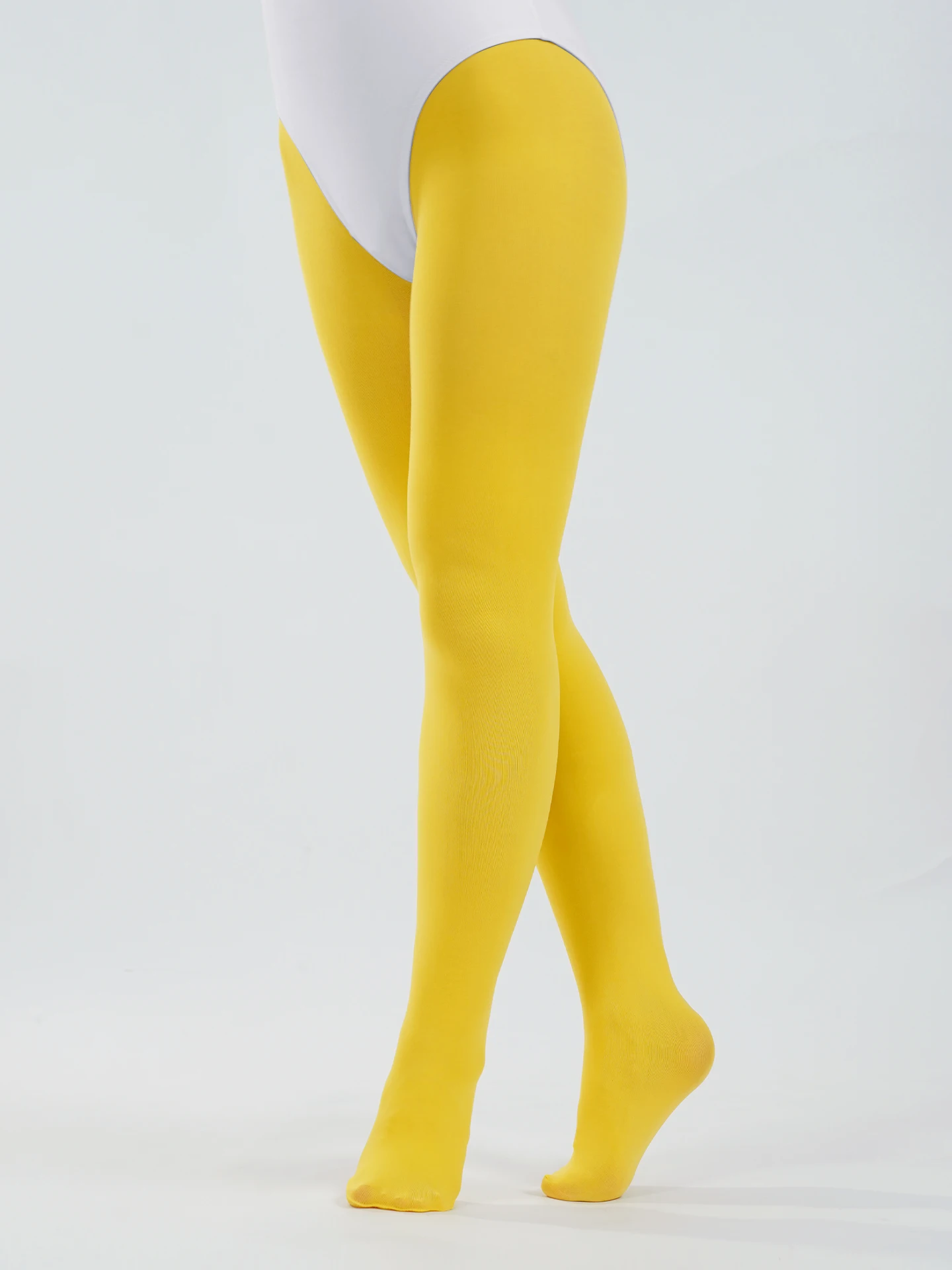 Ivoogle ارتفاع الخصر بلون الجوارب 90D لينة الباليه طماق الرقص الطلاب المدرسة القدمين ضيق للطفل