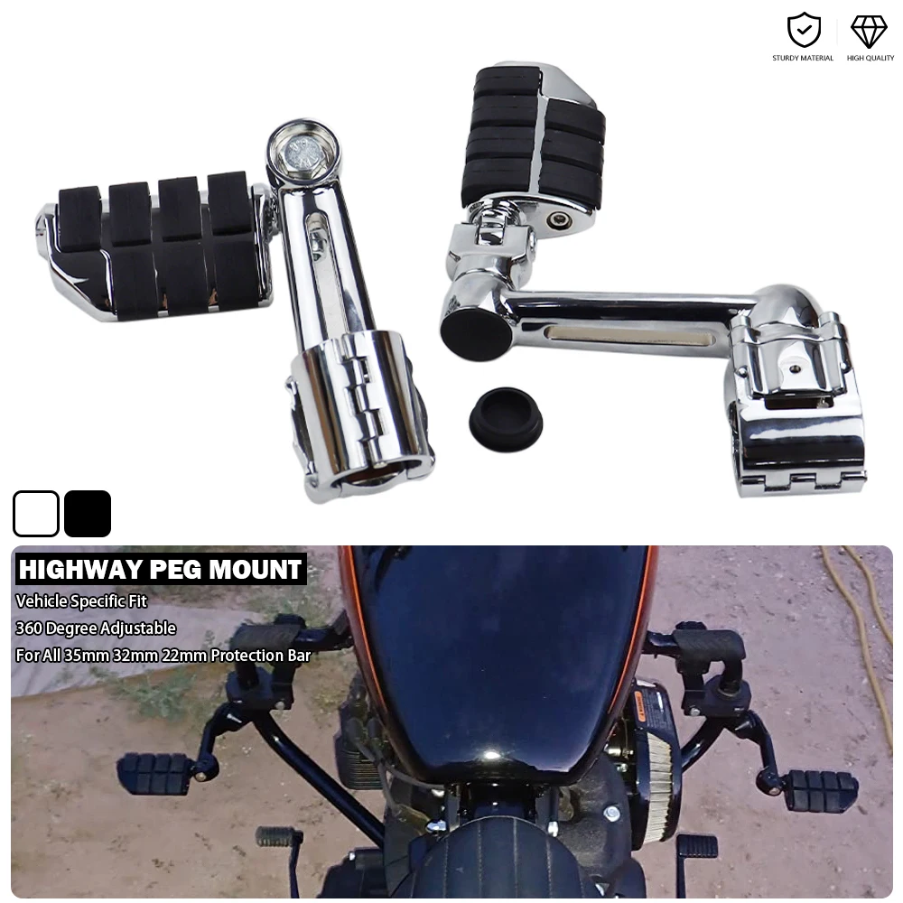 Adjustable Highway Peg Mount Kit With Extension Arms For Yamaha V-Star Dragstar 400 650 XVS650 Classic XVS400 XVS1100 Virago 125