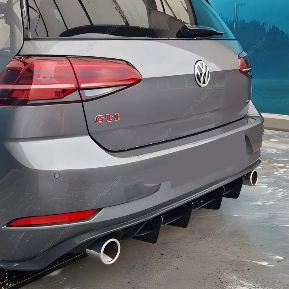 

Для Volkswagen Golf 7.5 MK7.5 GTI Facelift 2017-2021 ABS 4-жильный автомобильный задний бампер, диффузор, сплиттер, комплекты кузова в стиле Maxton, тюнинг
