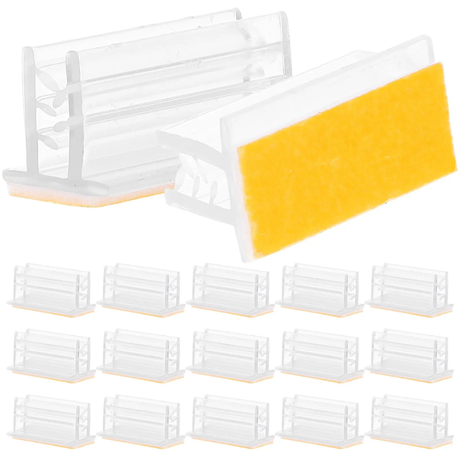 

50Pcs Adhesive Sign Holders Strong Lightweight Panel Support Holders for Place Cards Memos Pictures Table Signs Sneeze Guards