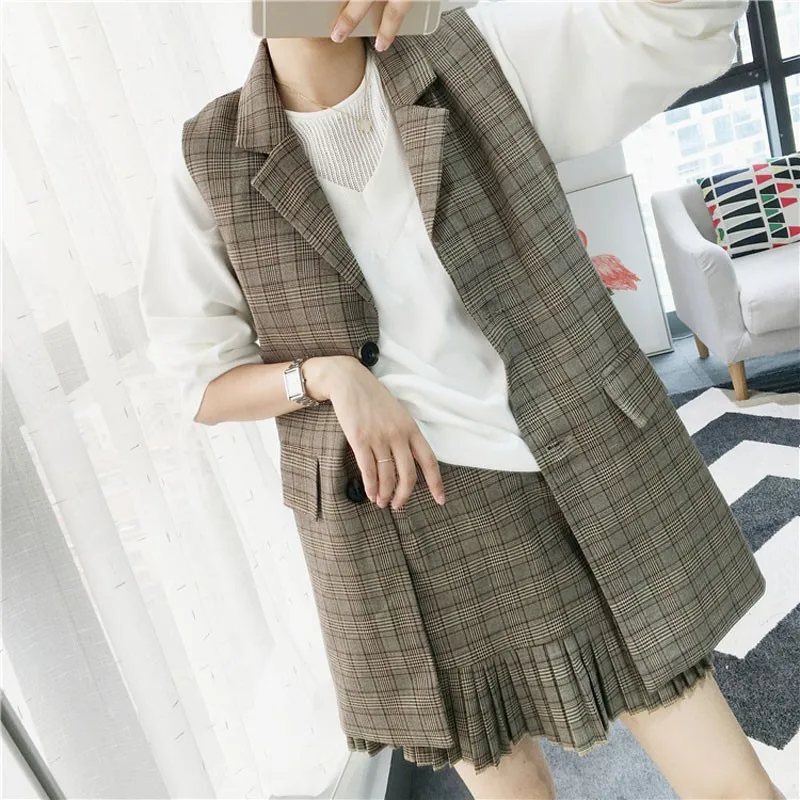 Jupe courte à carreaux pour femmes, best-seller d'été |   Style coréen Ins mille oiseaux vérifier une coupe amincissante taille haute |   C