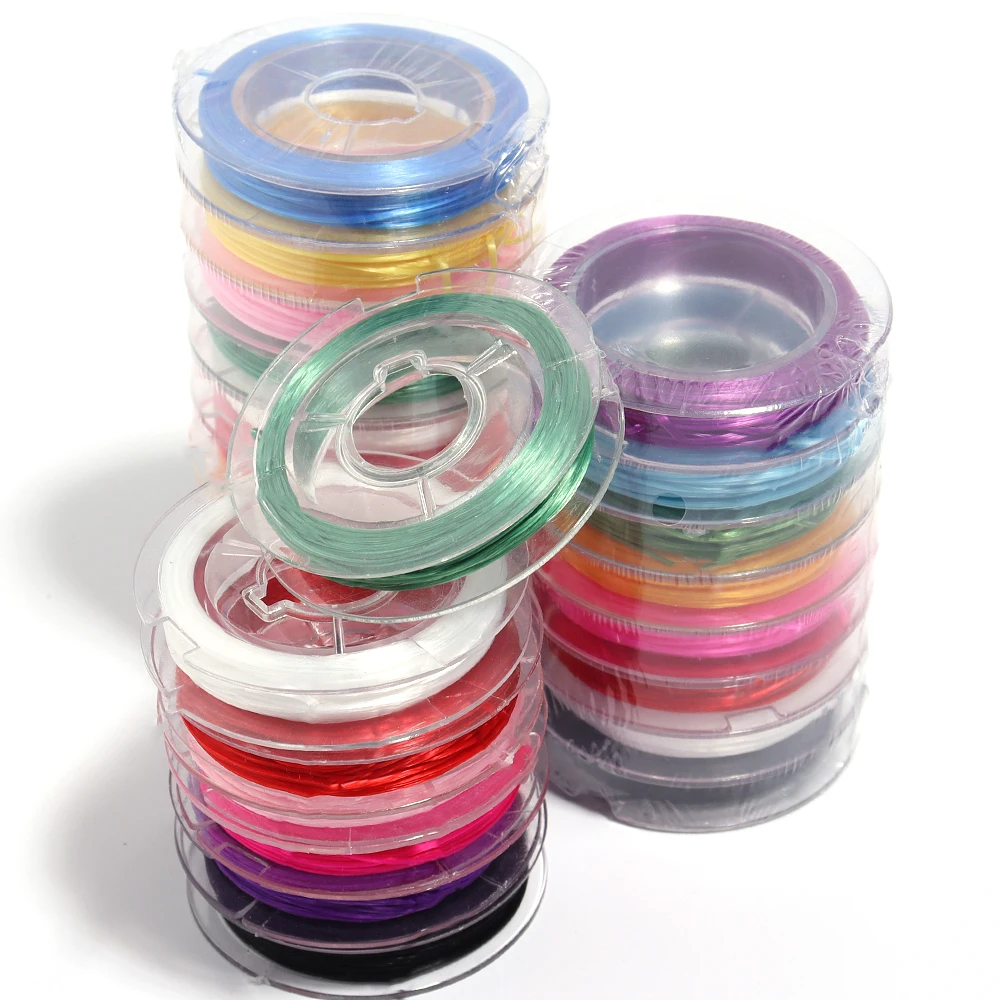 

8/10 Roll Elastic Stretch Crystal String Cord Mixed Color Thread for DIY Crafts Line Ornament Beaded Arts Handicraft Accessories