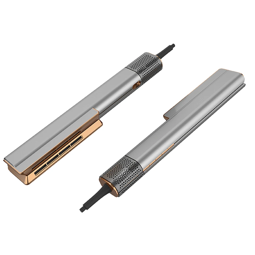 

STLFMesky Electric Infrared Revair Reverse Titanium Keratin Vacuum Hot Comb Flat Iron Hair Straightener for Ironing