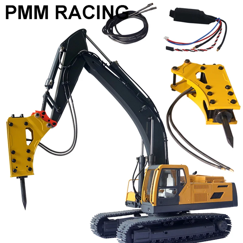 

Model Remote Control Metal Breaker for 1/14 RC Hydraulic Excavator Cruel Huiner LUSE Diy Parts Toys