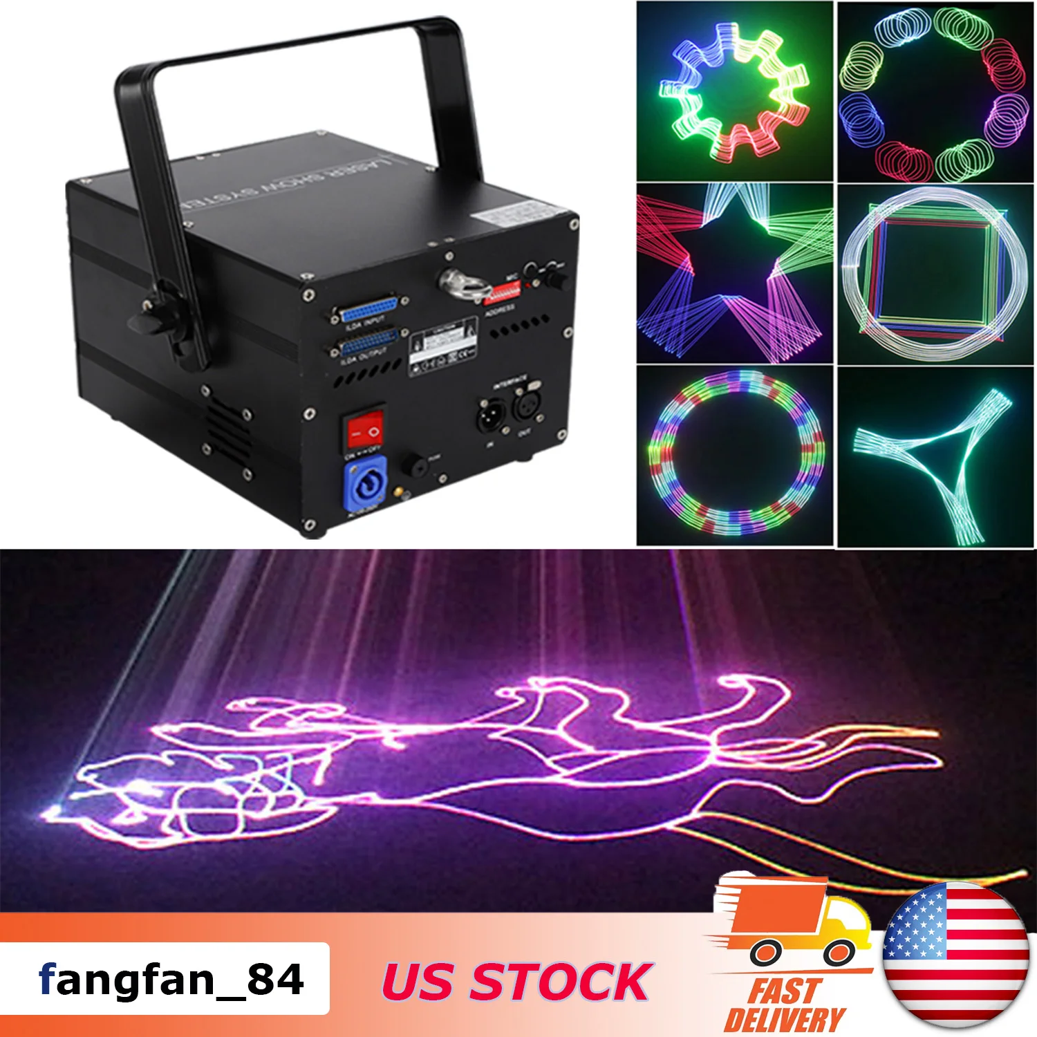 

300W Full Color RGB Animation Scan Laser Projector ILDA DJ Disco Club Party Stage Light