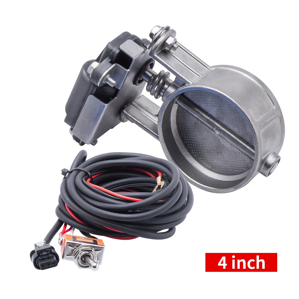 Electric exhaust control valve Electric Valve Unit with switch 3.5inch&4 inch Excellent sealing Exhaust Control Valve