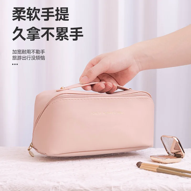 كريم سحابة حقيبة مستحضرات تجميل بو السفر تخزين كيس وسادة سعة كبيرة مفيد حقيبة أدوات الزينة المحمولة INS نمط منظم مستحضرات التجميل