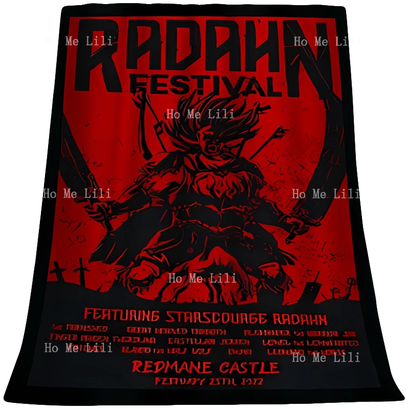 Elden Radahn Graphic Warrior Jar Demon Tarnished Soulsborne Personalized Blanket