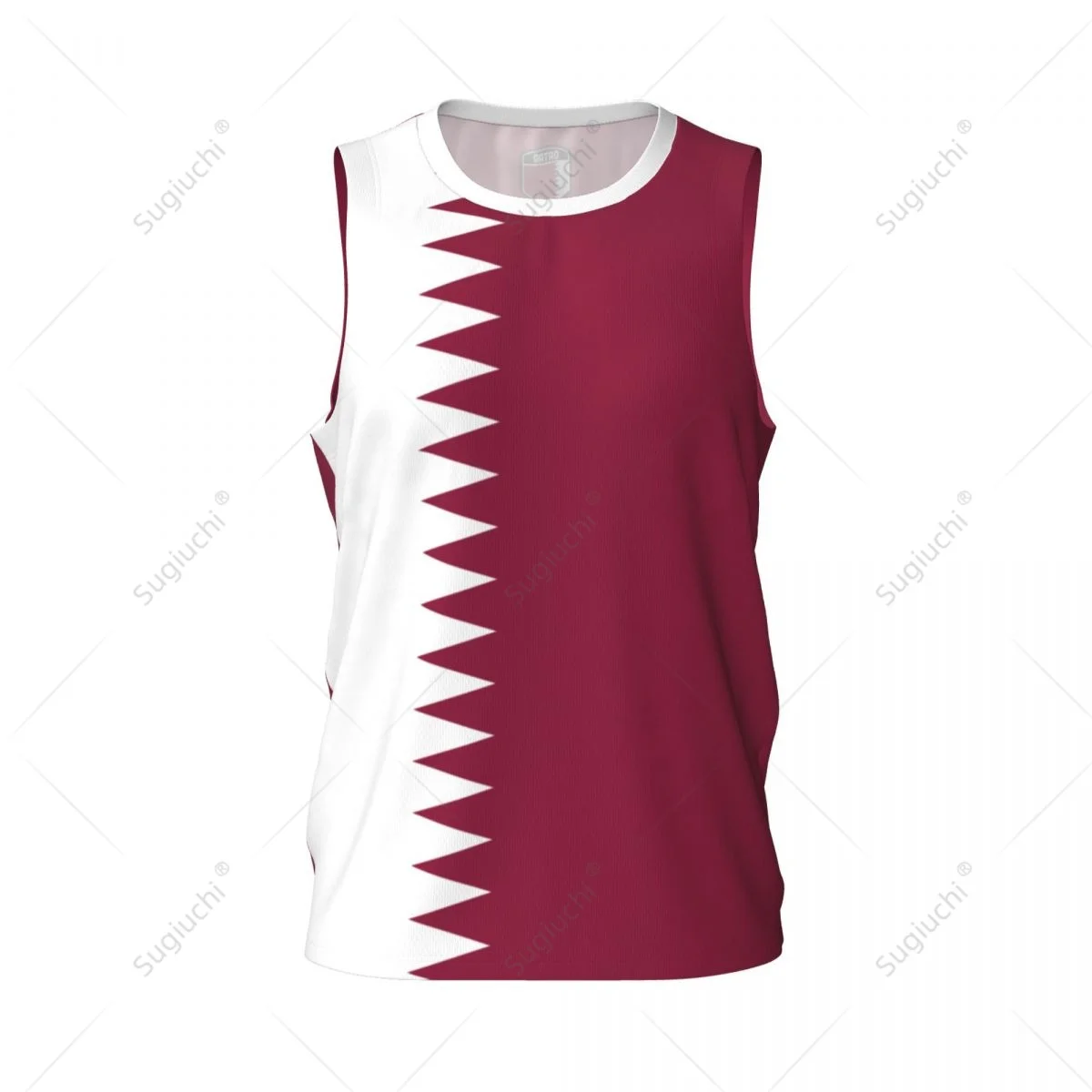 Qatar Flag Men Basketball Sports Jersey Running Fitness Multifunction Sleeveless tshirt Exclusive Custom Name Nunber