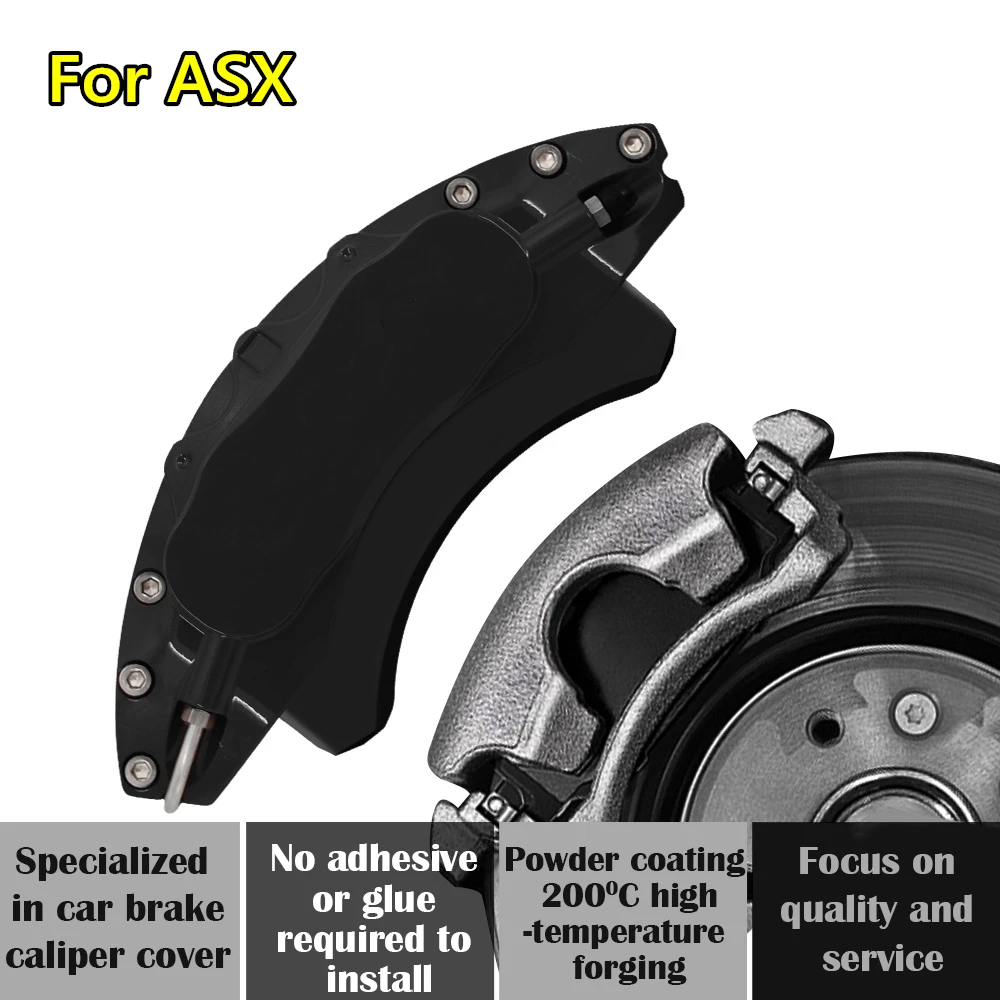 For Mitsubishi ASX Car Brake Caliper Cover Aluminum Alloy Metal Exterior Kit Fit 1.6L 2.0L 2.0 CVT 2011 2020