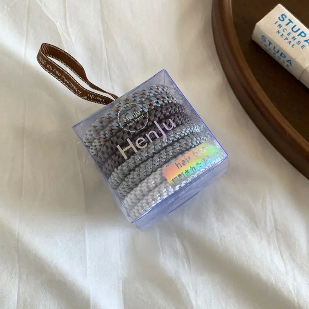 High Elasticity Basic Hair Rope Set Hair Tie Ponytail Holder Weave Rubber Band Hair Ring Korean Style Colorful Hair Scrunchies