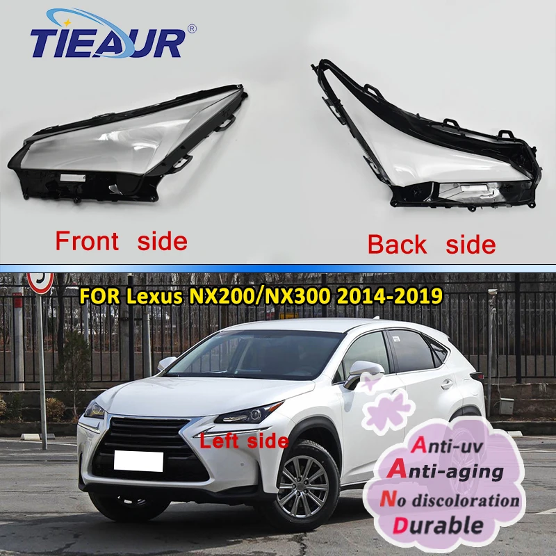 

Headlight Headlamp Clear Lens Shell for NX200 NX300 Auto-Shell-Cover 2014-2019 Front Lampshade Transparent Glass Lens Cover DIY