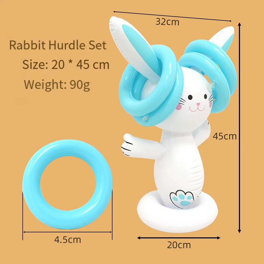 Inflatable Easter Rabbit Toy Cute Interactive Garden Decoration Indoor Home Holiday Decor Inflatable Bunny Easter Rabbit Decor