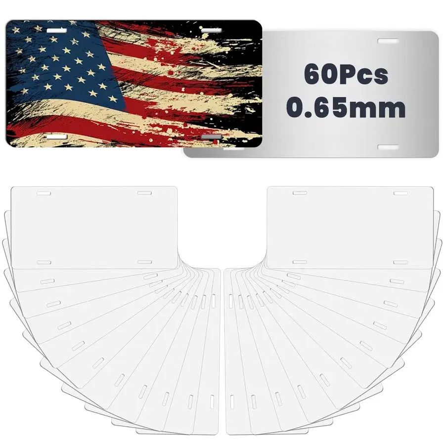 

Pcs Sublimation License Plate Blanks for Heat Transfer Vinyl, Pesonalized Picture Metal Sublimation Blanks, Aluminum Car Front L