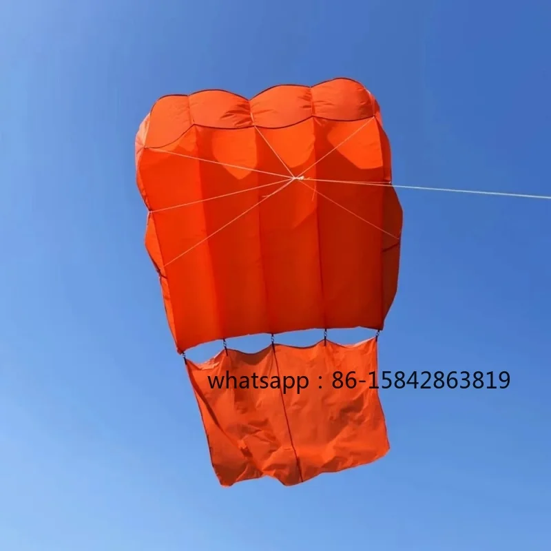 Breezemoon Large Soft Parachute Kite, Nylon Inflatable Pendant Outdoor Flying Toy