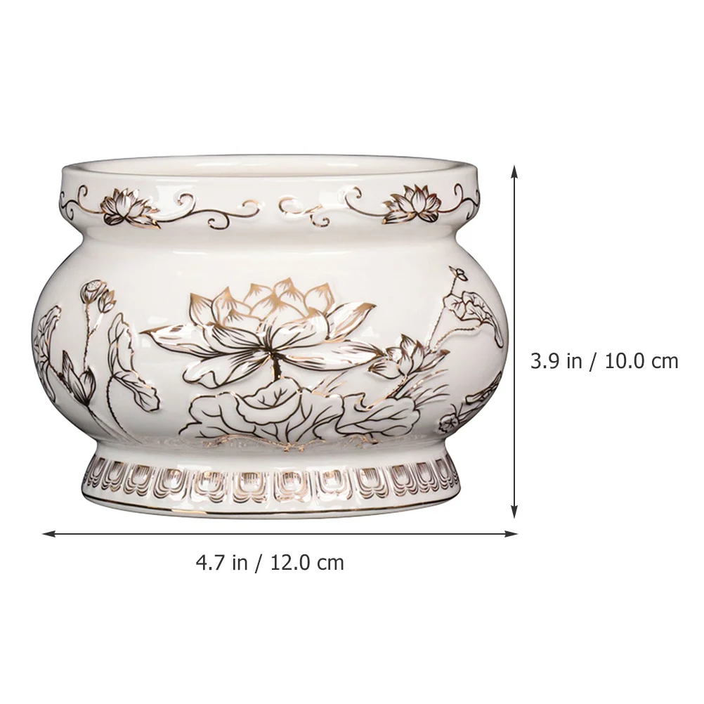 

Ceramic Incense Burner Zen Style Censer Home Aromatherapy Desktop Ornament Buddha Hall Decor Buddha Incense Burner