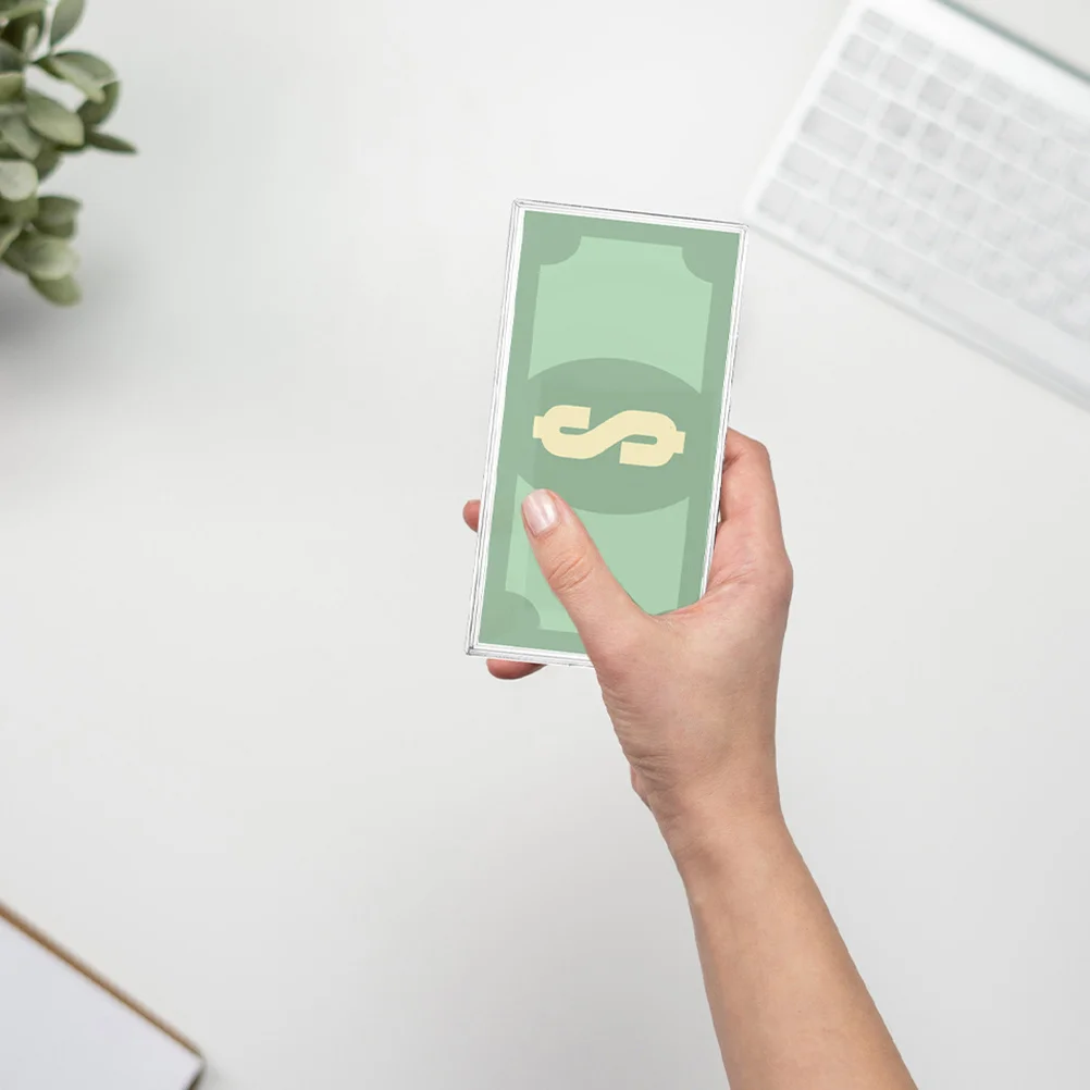 6pcs Plastic Protective For Commemorative Banknotes Bill Holder Storage Organizer Box, Clear Money Collection Case For