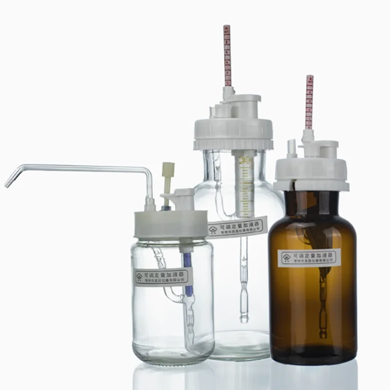 

Bottle Top Dispenser Glass Reagent Dispenser Transparent Semi-automatic Liquid Dispenser Adjustable / Fixed Volume 0.1-10ml 1/PK