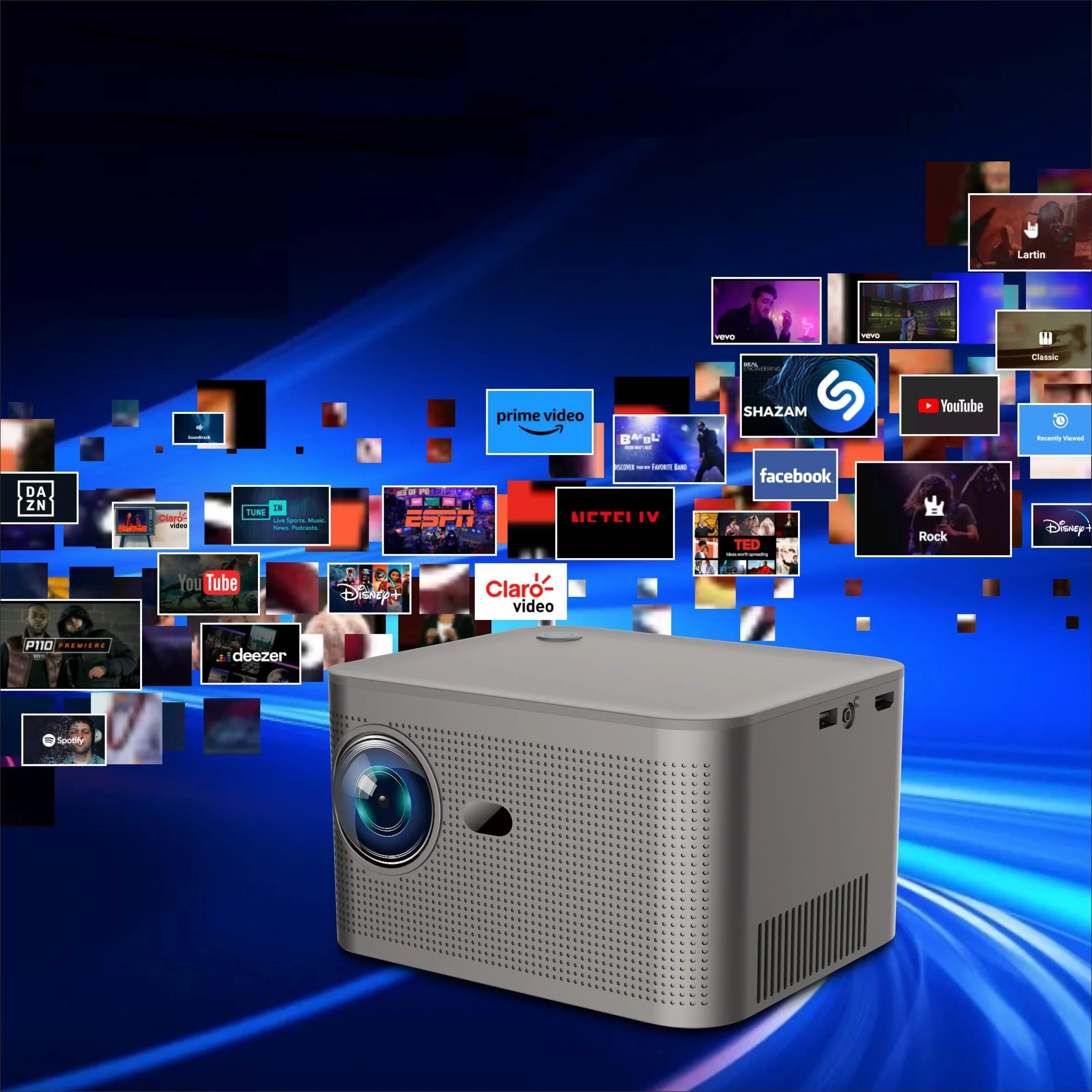 

Portable projector easy unlimited screen fun home theater mini projector 4k presentation equipments