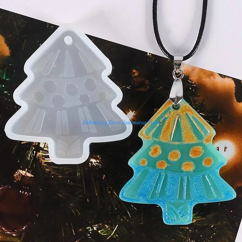 573B سلسلة عيد الميلاد الحلي الراتنج صب قالب من السيليكون امرأة المفاتيح قلادة الزخرفية قالب مجوهرات DIY بها بنفسك الحرف اليدوية