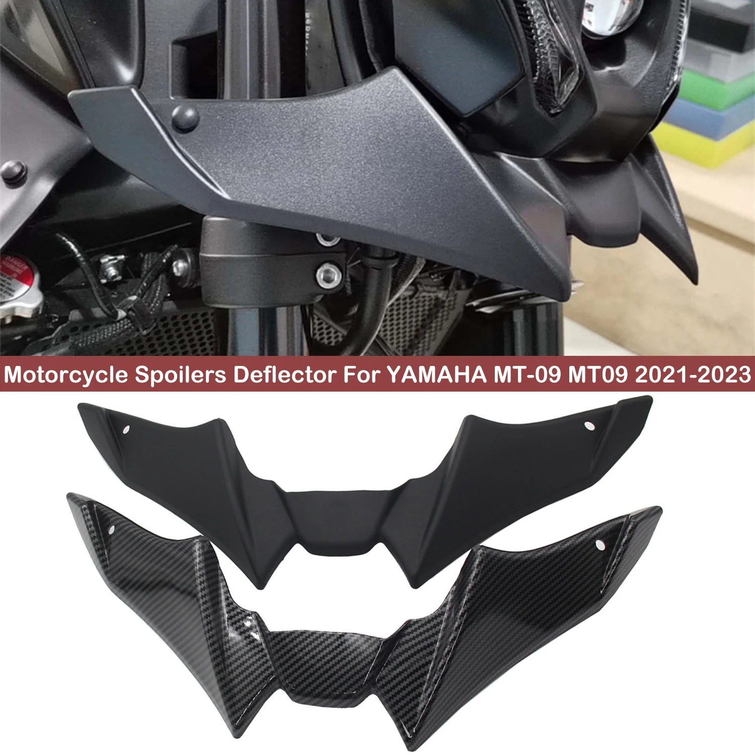 

Motorcycle Sport Downforce Naked Forntal Spoilers Aerodynamic Wing Deflector Fit For YAMAHA MT-09 MT09 MT 09 SP 2021 2022 2023