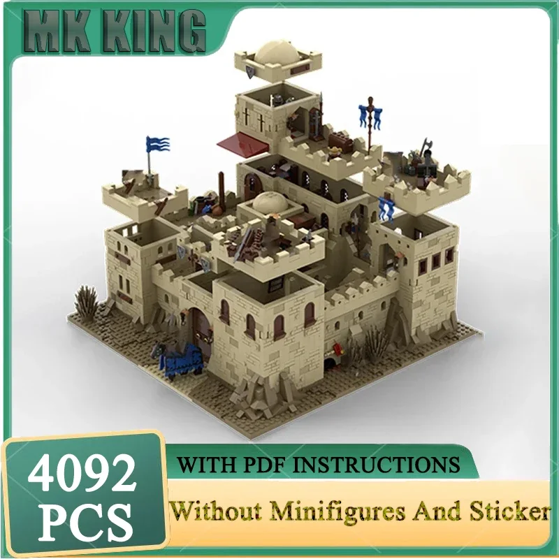 

Moc Building Bricks Black Falcon Desert Castle Modular Model Technology Block City Street View Blocks DIY Assembly Gift Toy